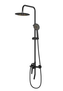 Душевая стойка Laguraty 7005 с изливом чёрный матовый